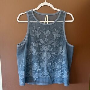 NWOT By Anthropologie Mesh Appliqué Tank